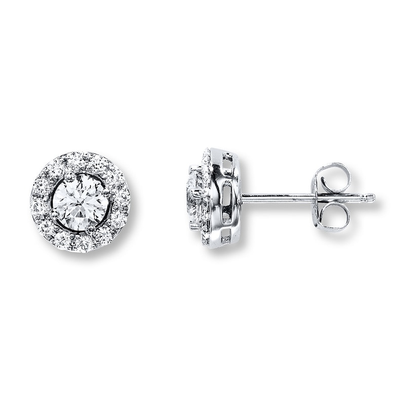 Previously Owned Diamond Earrings 1 ct tw 18K White Gold