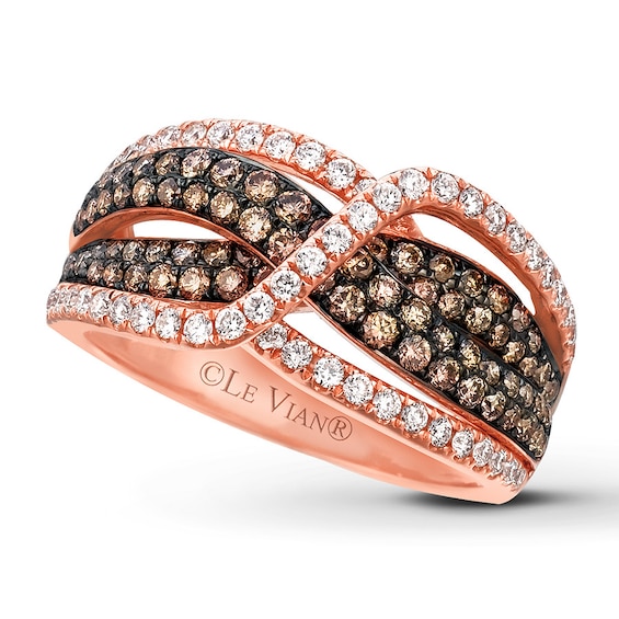 Previously Owned Le Vian Chocolate Diamonds 1-1/6 ct tw Ring 14K Strawberry Gold