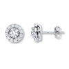 Thumbnail Image 1 of Previously Owned Diamond Earrings 1-1/3 ct tw Round-cut 18K White Gold