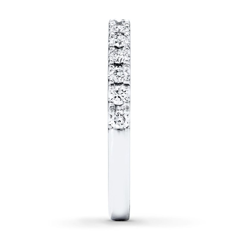 Main Image 3 of Previously Owned Diamond Wedding Band 1/2 ct tw Round-cut 14K White Gold