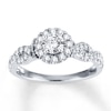 Thumbnail Image 1 of Previously Owned Diamond Engagement Ring 3/4 ct tw Round-cut 14K White Gold