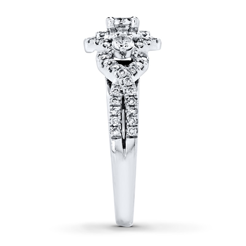 Main Image 3 of Previously Owned Diamond Engagement Ring 1 ct tw Round-cut 14K White Gold