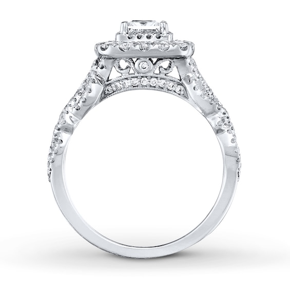 Thumbnail Image 2 of Previously Owned Neil Lane Diamond Ring 1-1/8 ct tw Princess & Round-cut 14K White Gold