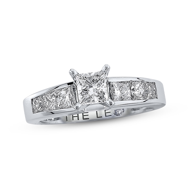 Main Image 1 of Previously Owned THE LEO Diamond Engagement Ring 1-1/2 ct tw Princess-cut 14K White Gold