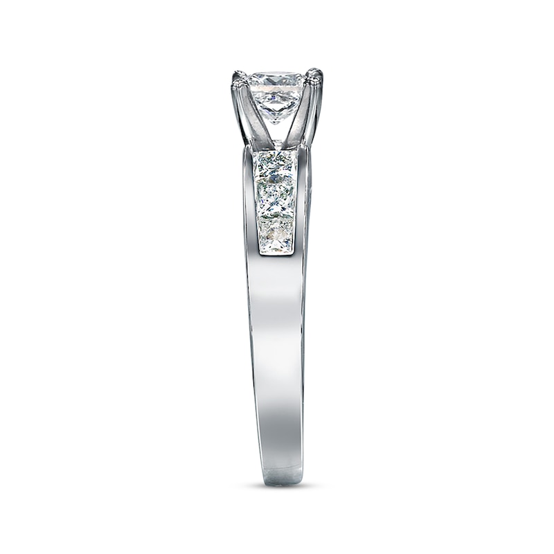 Main Image 3 of Previously Owned THE LEO Diamond Engagement Ring 1-1/2 ct tw Princess-cut 14K White Gold