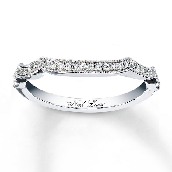 Previously Owned Neil Lane Wedding Band 1/8 ct tw Round-cut Diamonds 14K White Gold 5