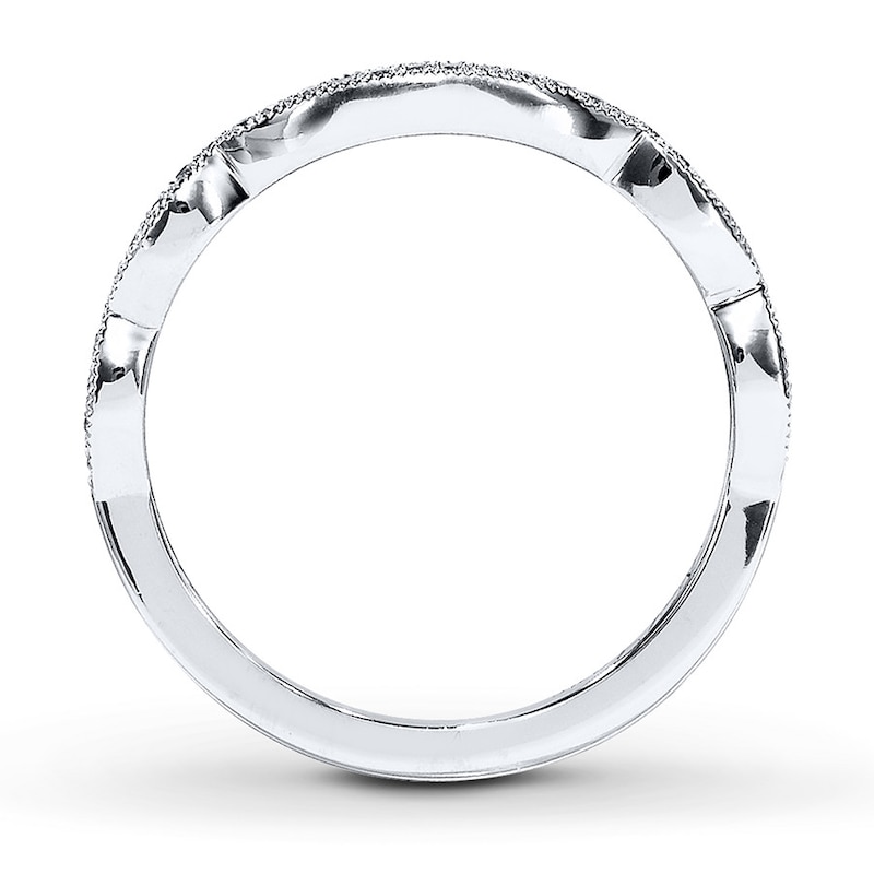 Main Image 2 of Previously Owned Neil Lane Wedding Band 1/8 ct tw Round-cut Diamonds 14K White Gold - Size 5