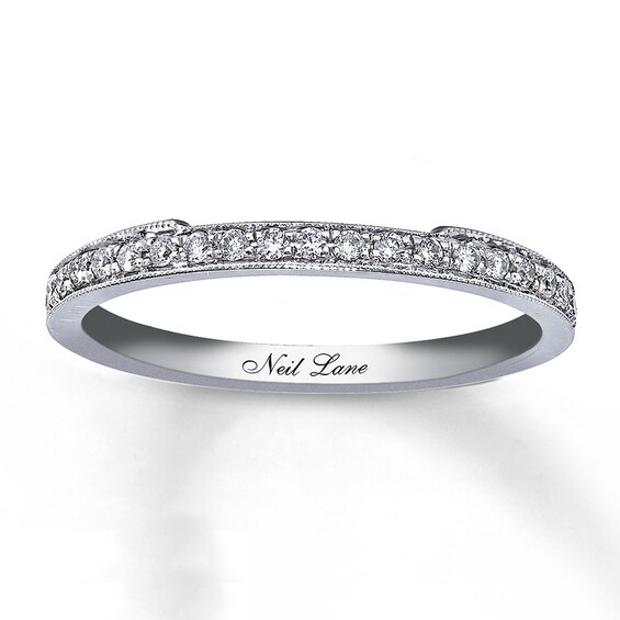 Previously Owned Neil Lane Diamond Wedding Band 1/5 ct tw Round-cut 14K White Gold Size 5.5