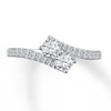 Thumbnail Image 1 of Previously Owned Ever Us Two-Stone Ring 3/4 ct tw Round-cut Diamonds 14K White Gold - Size 8.75