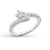 Thumbnail Image 3 of Previously Owned Ever Us Two-Stone Ring 1 ct tw Round-cut Diamonds 14K White Gold - Size 10.5