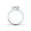 Thumbnail Image 4 of Previously Owned Ever Us Two-Stone Ring 1 ct tw Round-cut Diamonds 14K White Gold - Size 10.5