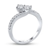 Thumbnail Image 2 of Previously Owned Ever Us Two-Stone Ring 3/4 ct tw Round-cut Diamonds 14K White Gold - Size 9.5
