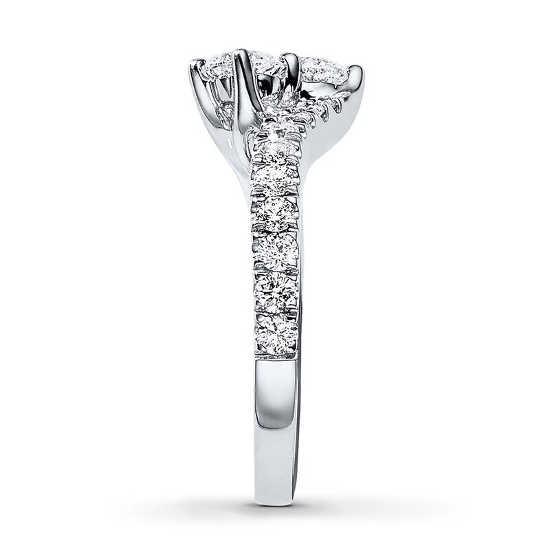 Main Image 3 of Previously Owned Ever Us Two-Stone Anniversary Ring 1-1/2 ct tw Round-cut Diamonds 14K White Gold - Size 9.25