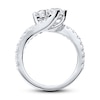 Thumbnail Image 1 of Previously Owned Ever Us Two-Stone Anniversary Ring 2 ct tw Round-cut Diamonds 14K White Gold - Size 8.5