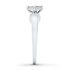 Thumbnail Image 3 of Previously Owned Diamond Promise Ring 1/6 ct tw Princess-cut 14K White Gold - Size 10.25