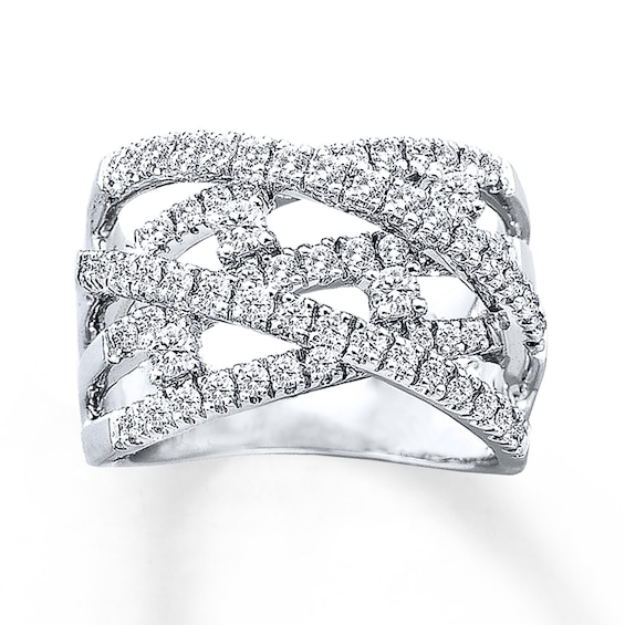 Previously Owned Diamond Ring 1 ct tw Round-cut 14K White Gold 9.75