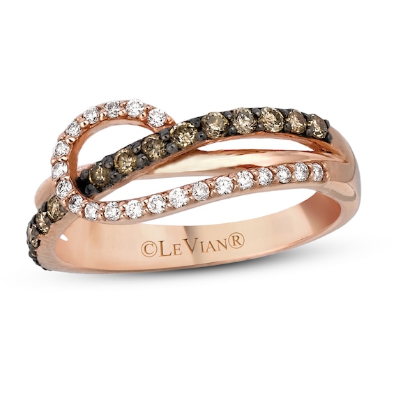 Previously Owned Le Vian Diamond Ring 1/2 ct tw Round-cut 14K Strawberry Gold Size 4.5