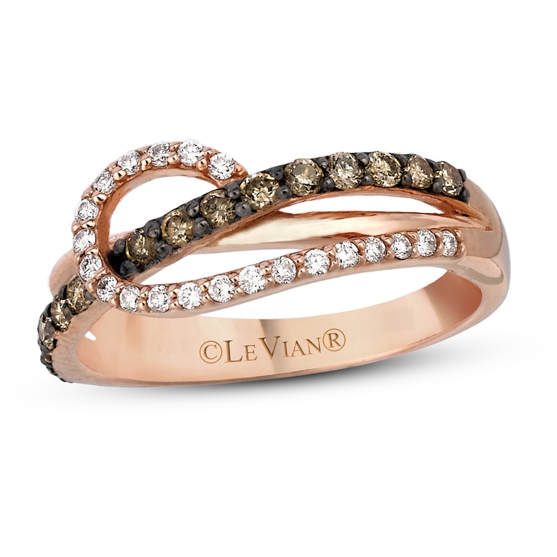 Main Image 1 of Previously Owned Le Vian Diamond Ring 1/2 ct tw Round-cut 14K Strawberry Gold - Size 4.5