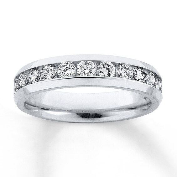 Previously Owned Band 1 ct tw Round-cut Diamonds 14K White Gold Size 5