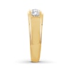 Thumbnail Image 3 of Previously Owned Men's THE LEO Diamond Band 1/2 ct tw Round-cut 14K Yellow Gold - Size 8