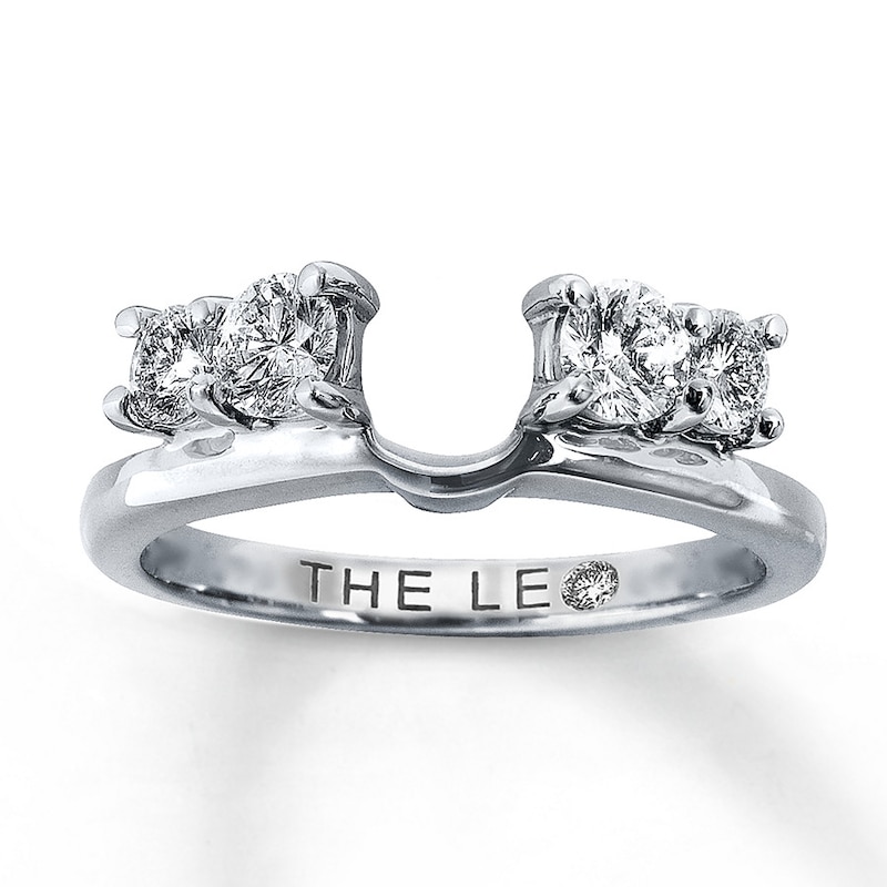 Main Image 1 of Previously Owned Leo Diamond Enhancer Ring 3/4 ct tw Round-cut 14K White Gold - Size 4.25