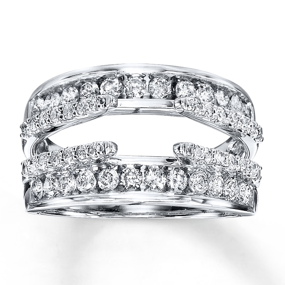 Previously Owned Diamond Enhancer Ring 1 ct tw Round-cut 14K White Gold Size