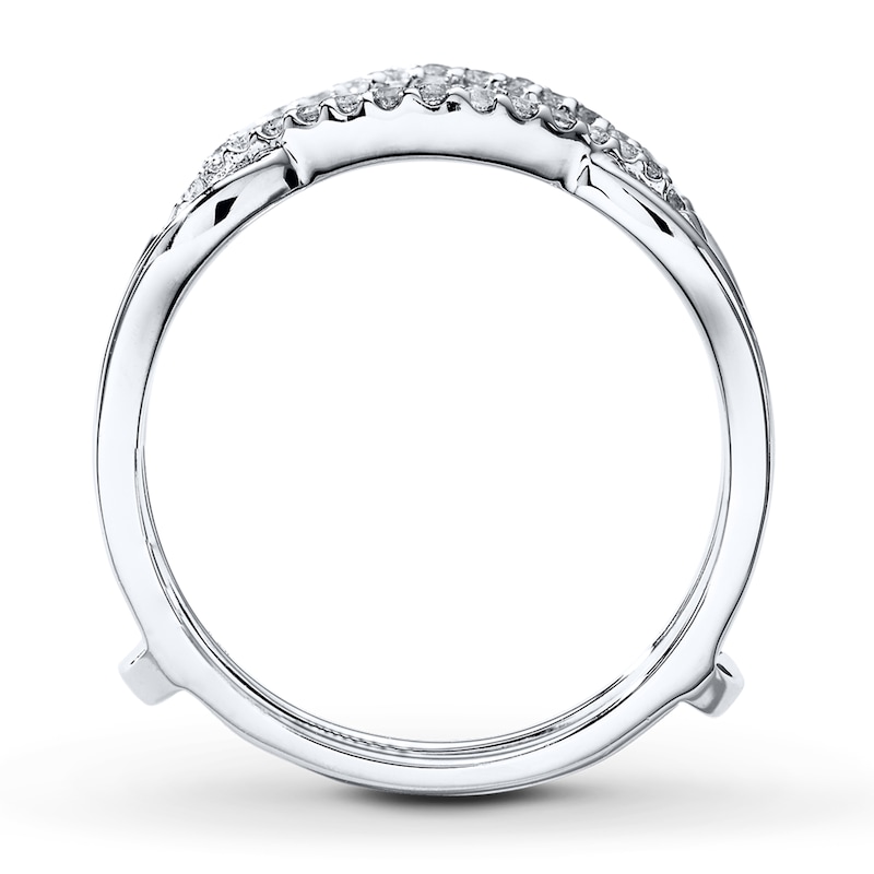 Main Image 2 of Previously Owned Diamond Enhancer Ring 1/5 ct tw Round-cut 14K White Gold - Size 3.75