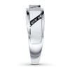 Thumbnail Image 3 of Previously Owned Men's Diamond Band 1/5 ct tw Black/White Round-cut 10K White Gold - Size 7