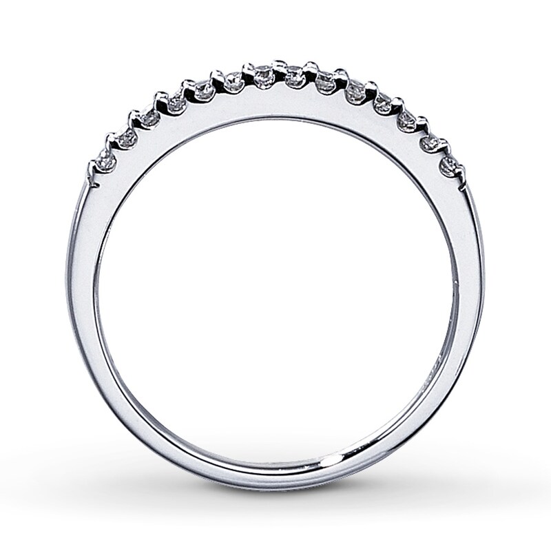 Main Image 2 of Previously Owned Diamond Wedding Band 1/6 ct tw Round-cut 14K White Gold Size 4.25