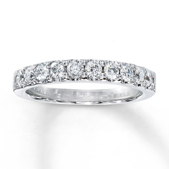 Previously Owned Diamond Wedding Band 1/2 ct tw Round-cut 14K White Gold Size 9.5