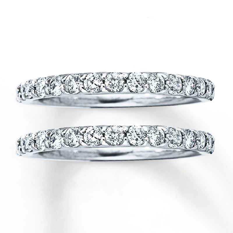 Previously Owned Diamond Wedding Bands 1 ct tw Round-cut 14K White Gold - Size 3.5