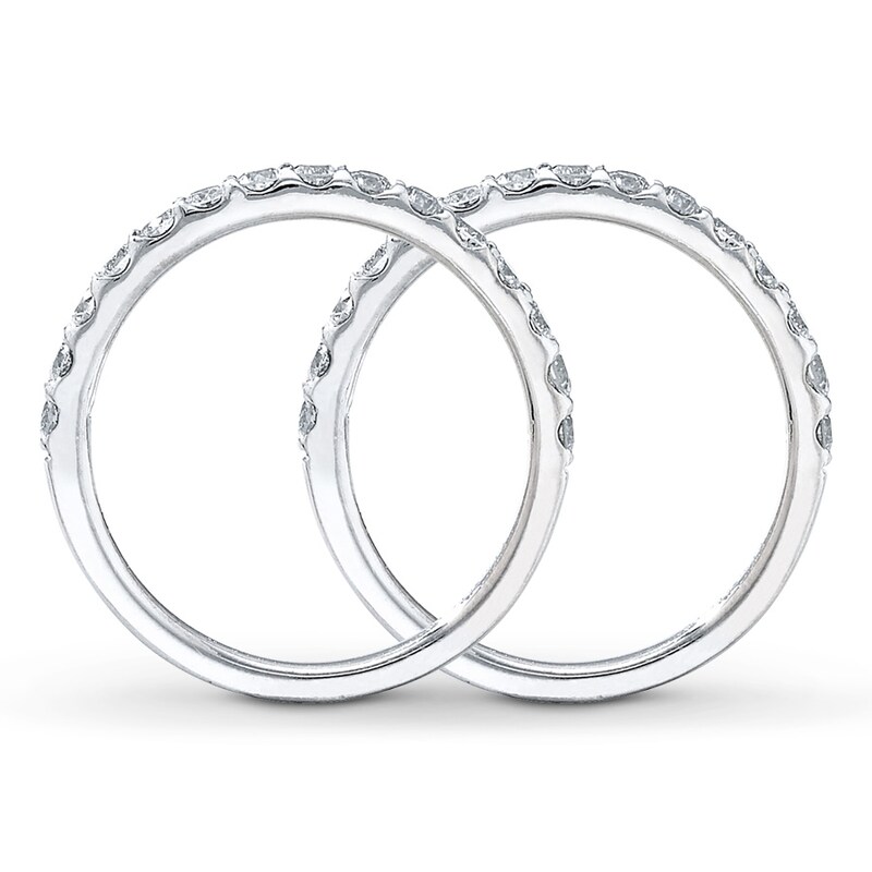 Previously Owned Diamond Wedding Bands 1 ct tw Round-cut 14K White Gold - Size 3.5