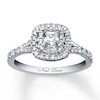 Previously Owned Neil Lane Diamond Engagement Ring 1 ct tw Princess & Round-cut 14K White Gold