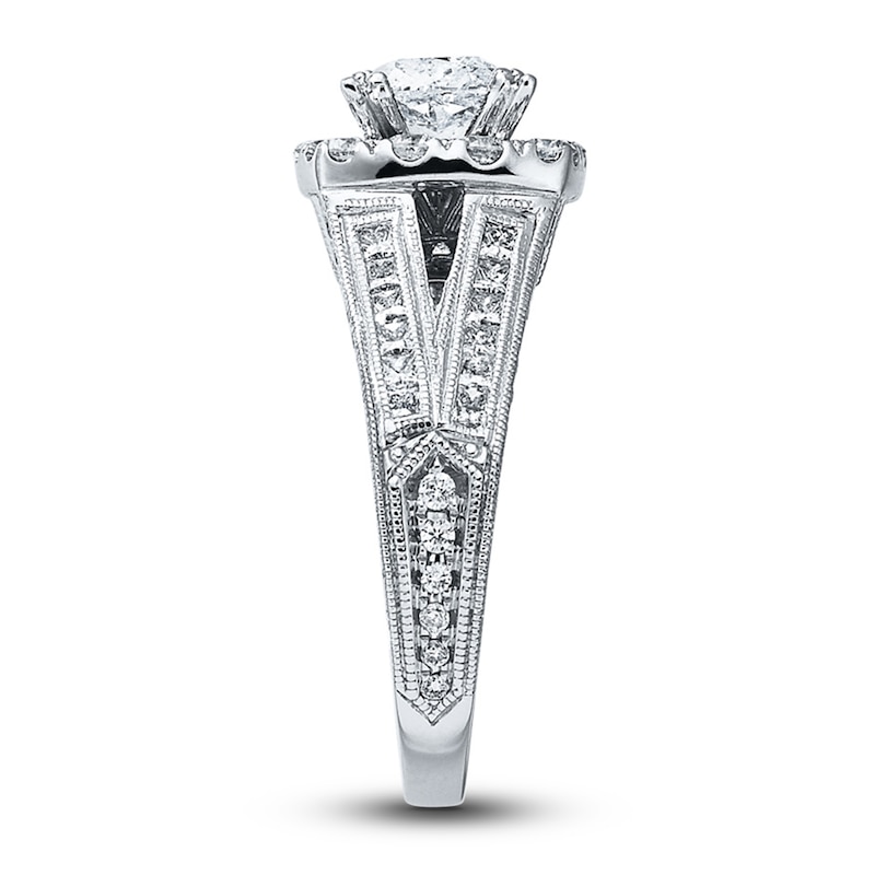 Main Image 3 of Previously Owned Previously Owned Neil Lane Ring 2 ct tw Cushion, Princess & Round-cut Diamonds 14K White Gold - Size 4.5