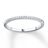 Thumbnail Image 1 of Previously Owned Diamond Wedding Band 1/10 ct tw Round-cut 10K White Gold Size 4.5