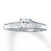 Previously Owned Diamond Engagement Ring 3/4 ct tw Princess-cut 14K White Gold