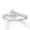 Previously Owned Ever Us Two-Stone Anniversary Ring 1/2 ct tw Round-cut Diamonds 14K White Gold