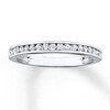 Thumbnail Image 1 of Previously Owned Diamond Wedding Ring 1/4 ct tw Round-cut 14K White Gold - Size 8.75