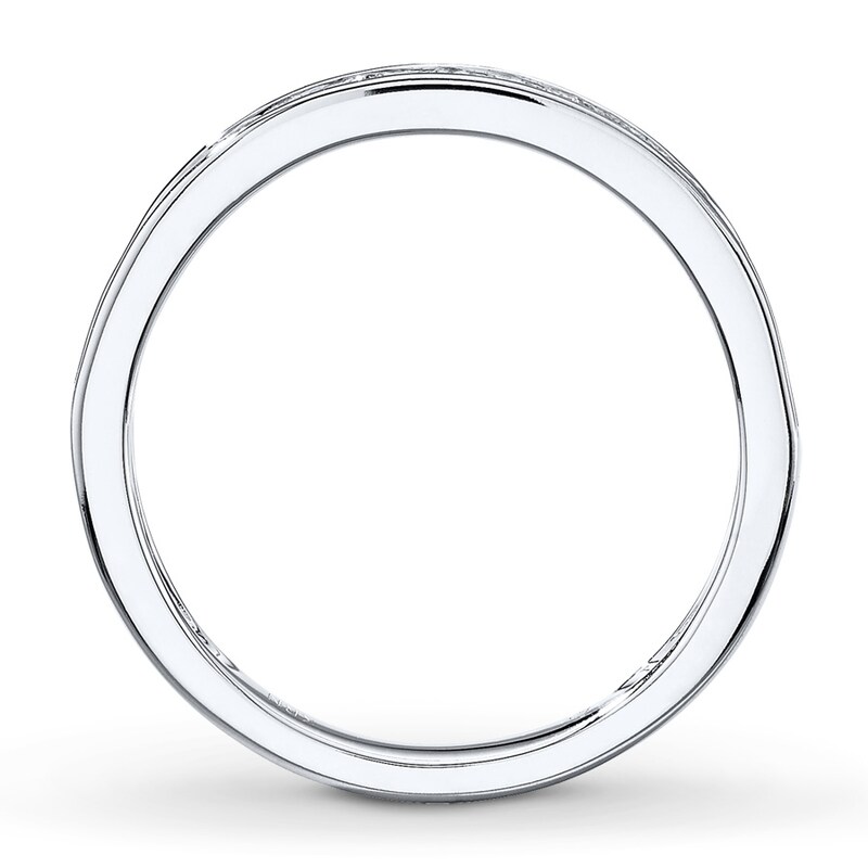 Main Image 2 of Previously Owned Diamond Wedding Ring 1/4 ct tw Round-cut 14K White Gold - Size 8.75