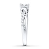 Thumbnail Image 3 of Previously Owned Diamond Promise Ring 3/8 ct tw Princess & Round-cut 10K White Gold - Size 9.5