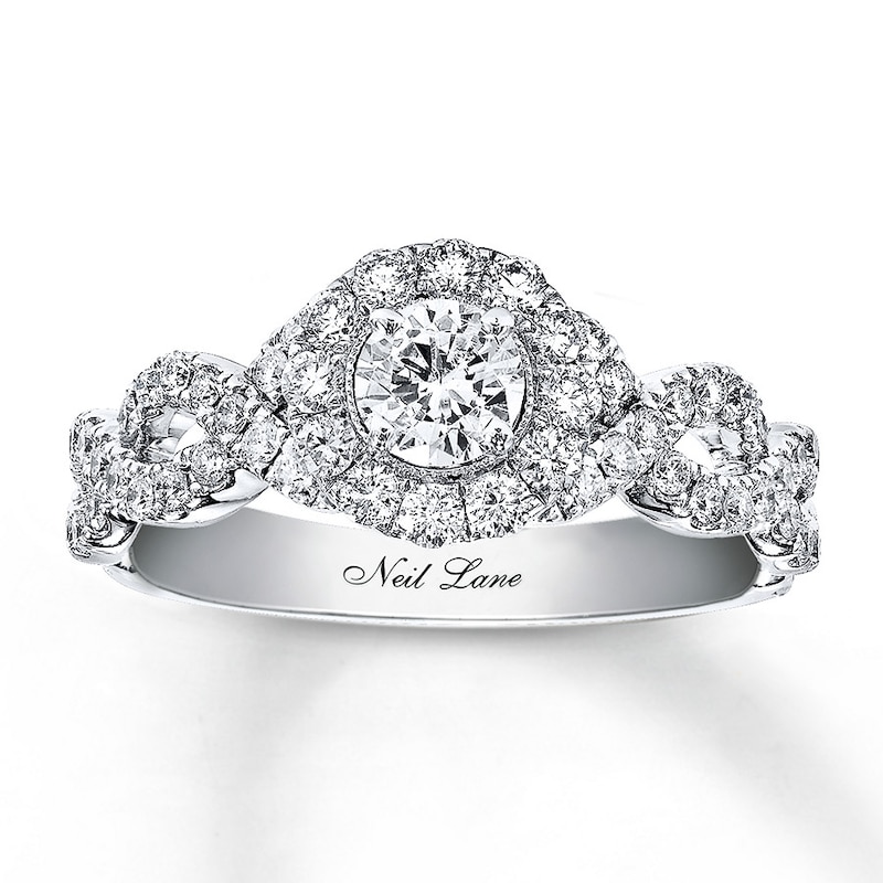 Previously Owned Neil Lane Engagement Ring 1 ct tw Round-cut Diamonds 14K White Gold - Size 4.75