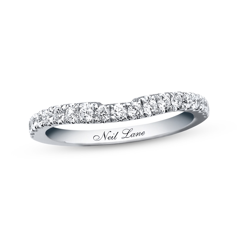 Main Image 1 of Previously Owned Neil Lane Wedding Band 3/8 ct tw Round-cut Diamonds 14K White Gold - Size 5