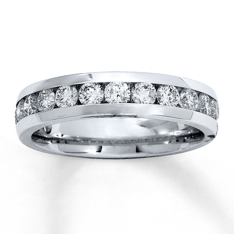 Main Image 1 of Previously Owned Diamond Anniversary Ring 1 ct tw Round-cut 14K White Gold - Size 5.5
