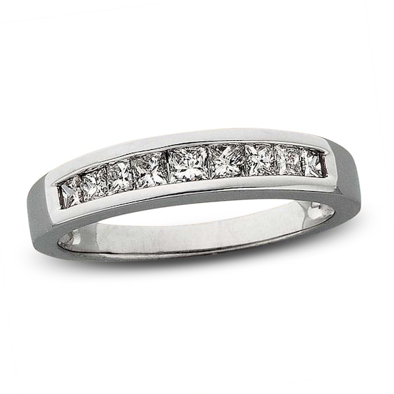 Previously Owned Diamond Band 1/2 ct tw Princess-cut 14K White Gold Size 4.75