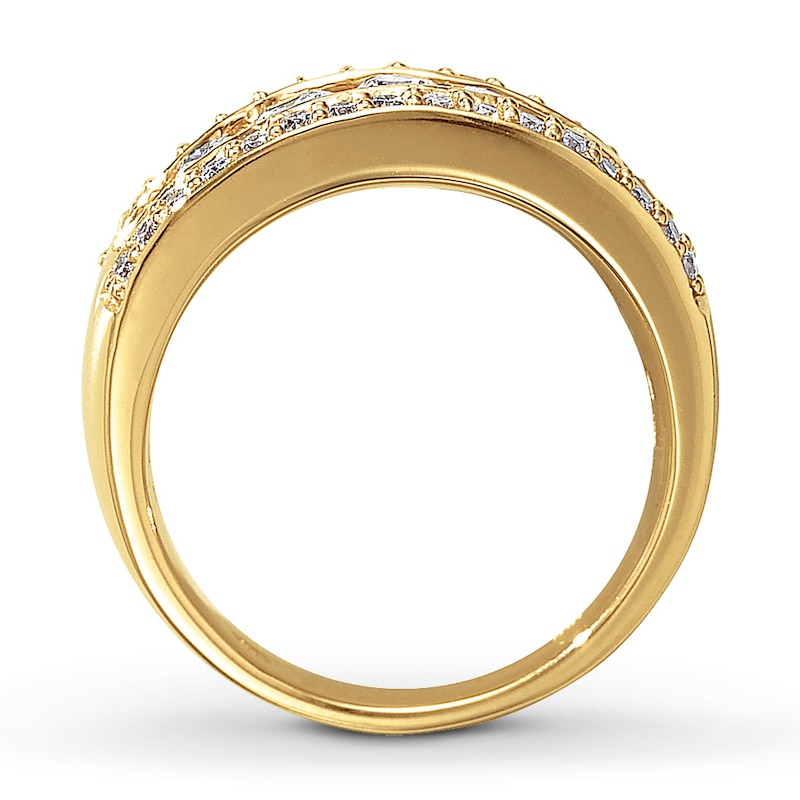 Previously Owned Diamond Anniversary Ring 1 ct tw Round-cut 14K Yellow Gold - Size 9.75