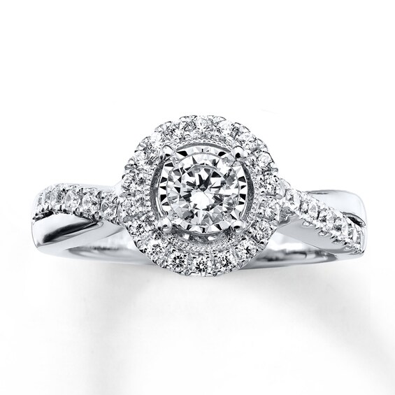 Previously Owned Diamond Engagement Ring 5/8 ct tw Round-cut 14K Gold Size