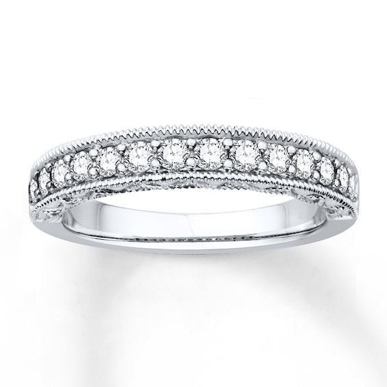 Previously Owned Diamond Anniversary Band 1/2 ct tw Round-cut 14K White Gold Size 9.25