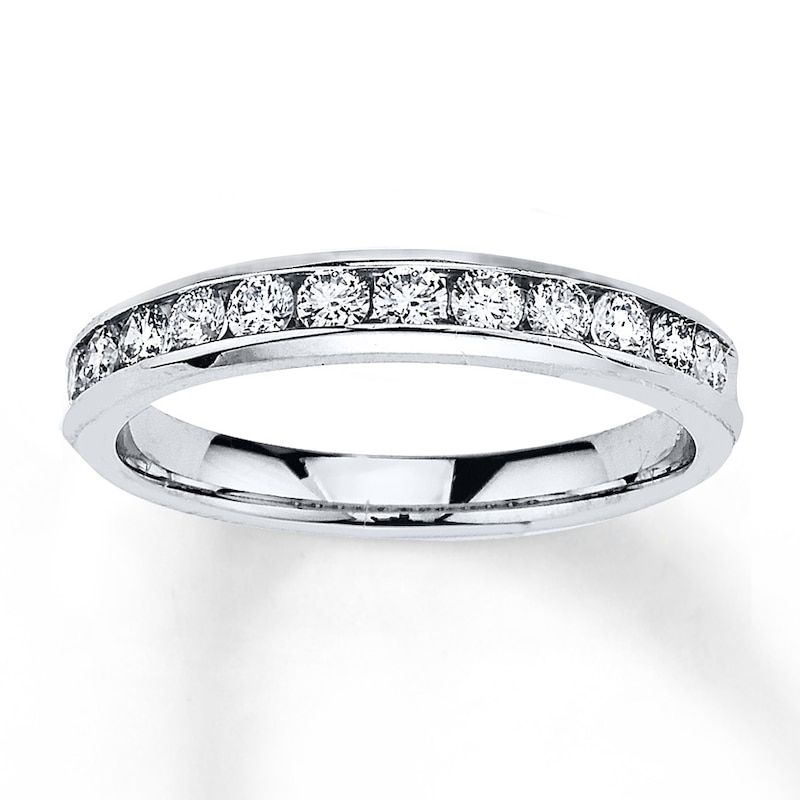 Previously Owned Diamond Anniversary Band 1/2 ct tw Round-cut 10K White Gold - Size 3.25