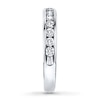 Thumbnail Image 3 of Previously Owned Diamond Anniversary Band 1/2 ct tw Round-cut 10K White Gold - Size 3.25