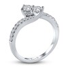 Thumbnail Image 2 of Previously Owned Ever Us Two-Stone Anniversary Ring 3/4 ct tw Round-cut Diamonds 14K White Gold - Size 9.25